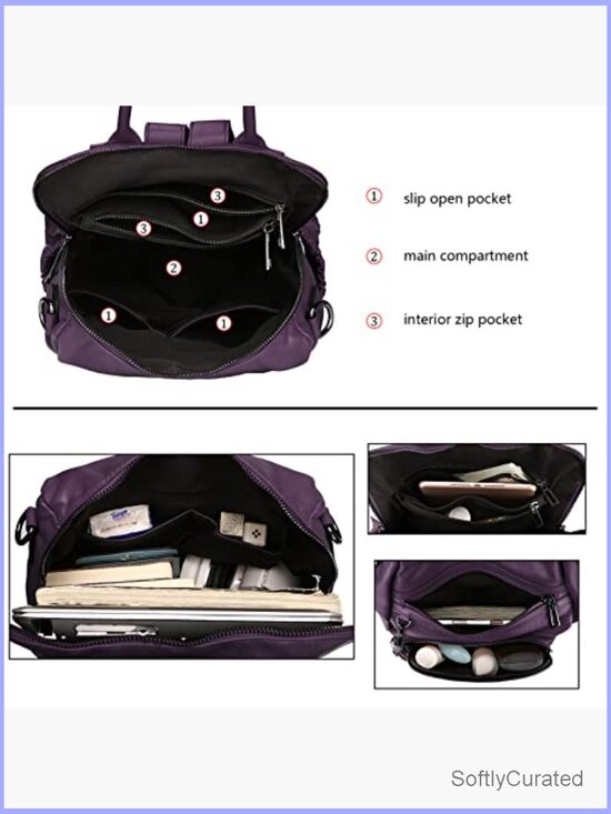 Vegan Leather Convertible Tassel Backpack Purse w/ Shoulder Strap
